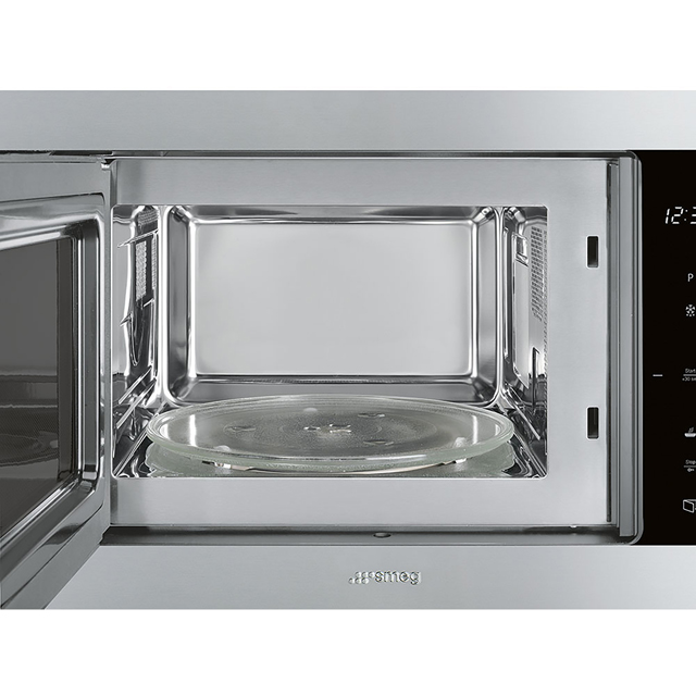 Smeg Classic FMI325X Built In Compact Microwave With Grill - Stainless Steel - FMI325X_SS - 2