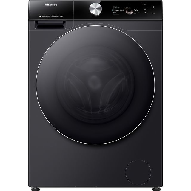 Hisense 7S Series WF7S1247BB 12kg WiFi Connected Washing Machine with 1400 rpm – Black – A Rated