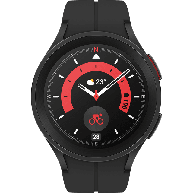 Samsung Galaxy Watch5 Pro 45mm Bluetooth Smart Watch, Black Titanium (UK Version)