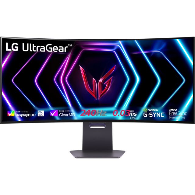 LG UltraGear™ 39″ Wide Quad HD OLED Curved Gaming Monitor with AMD FreeSync with NVidia G-Sync – Black