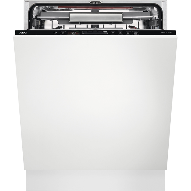 AEG ComfortLift FSS62807P Fully Integrated Standard Dishwasher - Black Control Panel with Sliding Door Fixing Kit - A++ Rated