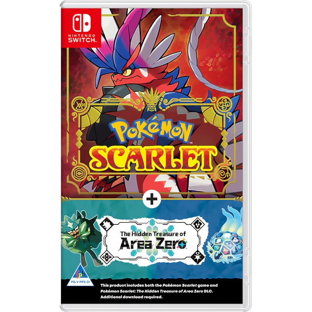 Pokemon Scarlet +The Hidden Treasure of Area Zero DLC for Nintendo Switch