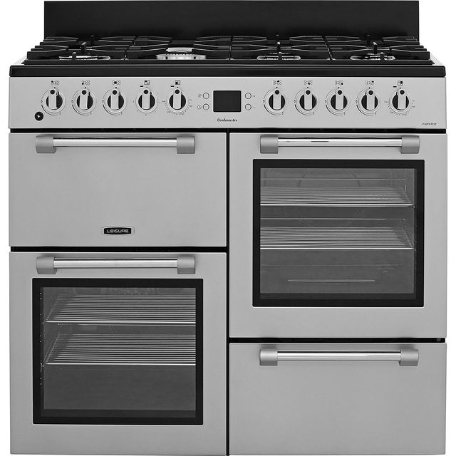 Leisure Cookmaster 100 CK100F232S 100cm Dual Fuel Range Cooker – Silver – A/A Rated