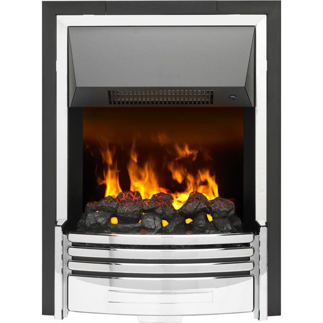 Dimplex Pomona POM20 Coal Bed Inset Fire With Remote Control - Chrome