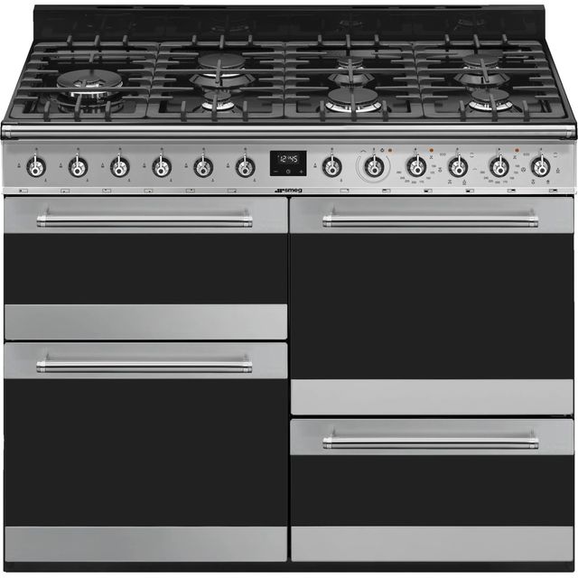 Smeg Symphony SYD4110-1 Dual Fuel Range Cooker - Stainless Steel - A/A Rated