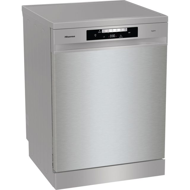 Hisense HS642D90XUK Standard Dishwasher – Stainless Steel – D Rated