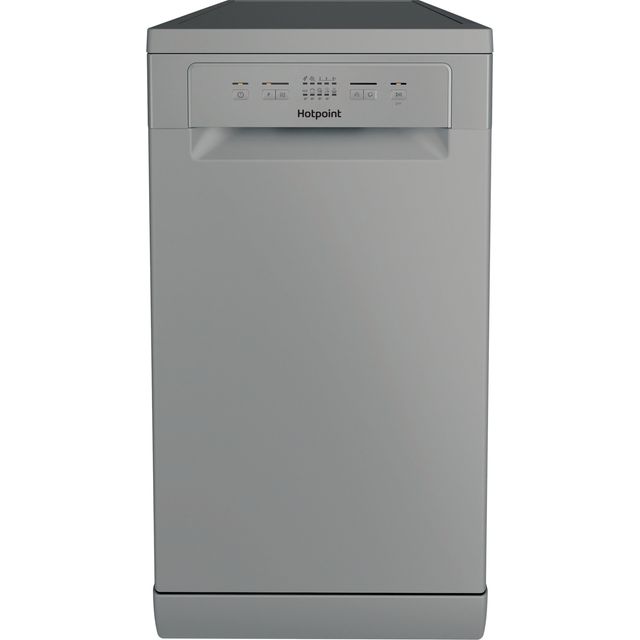 Hotpoint HP2FE10CS90SUK Slimline Dishwasher – Silver – E Rated