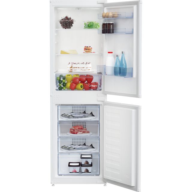 Beko BCFD450 Integrated 50/50 Frost Free Fridge Freezer with Sliding Door Fixing Kit - White - E Rated