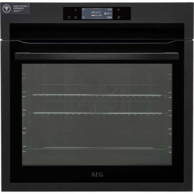 AEG AssistedCooking BPE748380T Built In Electric Single Oven with Pyrolytic Cleaning - Matte Black - A++ Rated