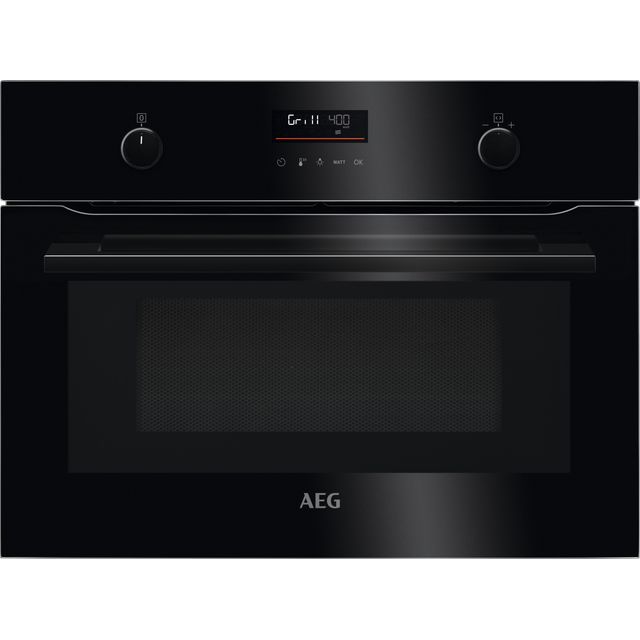 AEG 8000 CombiQuick KMK565060B Built In Compact Electric Single Oven - Black
