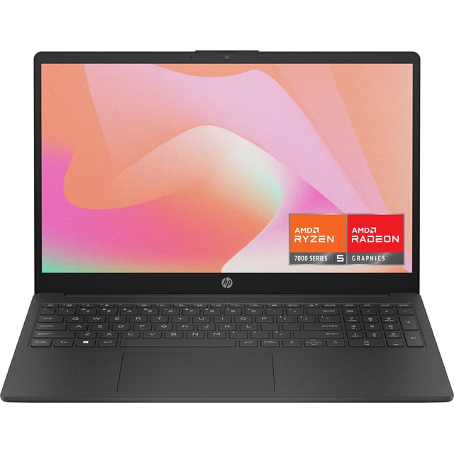 HP 15-fc0042na 15.6" Laptop - AMD Ryzen™ 5, 512GB SSD, 16 GB RAM - Black