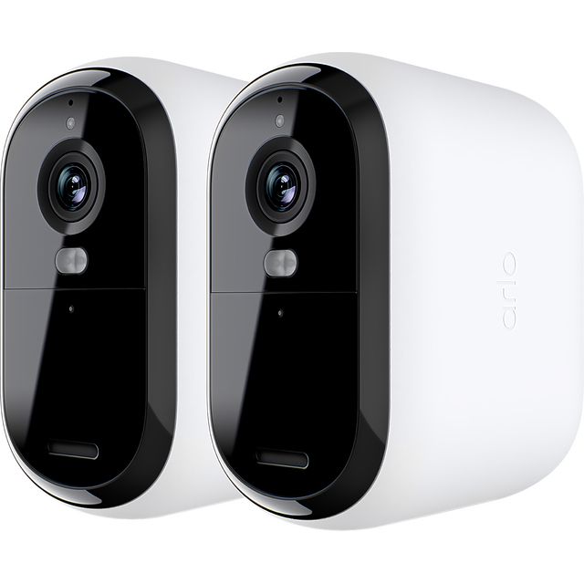 Arlo Essential 2 HD XL Video Security Camera Outdoor, 24-Month* Battery Operated Home Camera With Colour Night Vision, Light, Siren, 2 Way Audio & WiFi, Arlo Secure Free Trial, 2 Cameras, White
