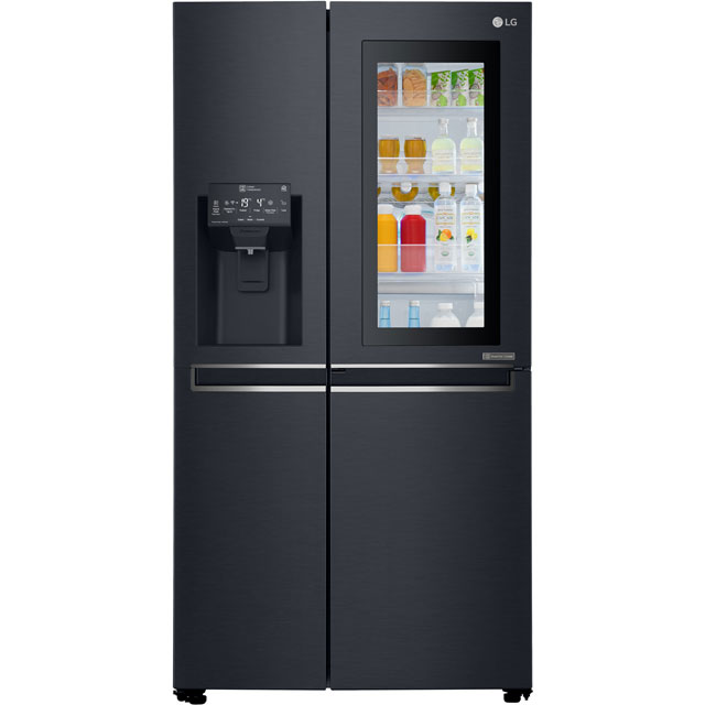 LG InstaView™ Door-in-Door™ GSX960MTAZ Wifi Connected American Fridge Freezer - Matt Black - A++ Rated