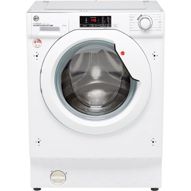 Hoover H-WASH 300 HBWS48D1W4 Integrated 8kg Washing Machine with 1400 rpm - White - B Rated