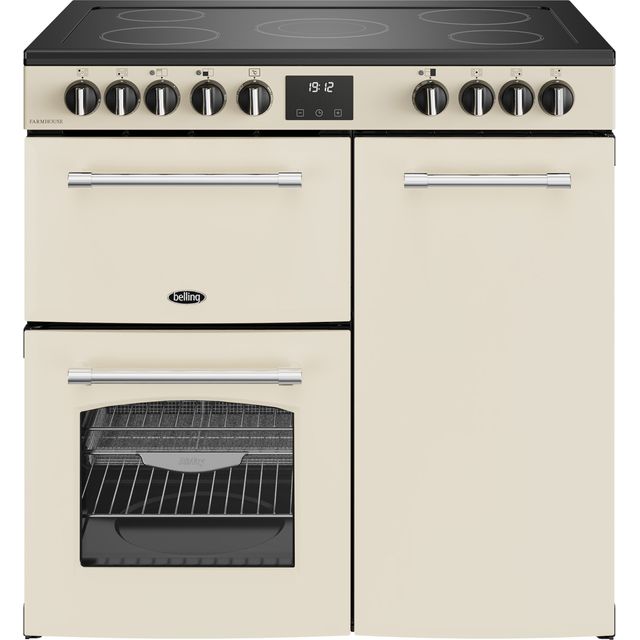 Belling Farmhouse 90E 90cm Electric Range Cooker with Ceramic Hob – Cream – A/A Rated