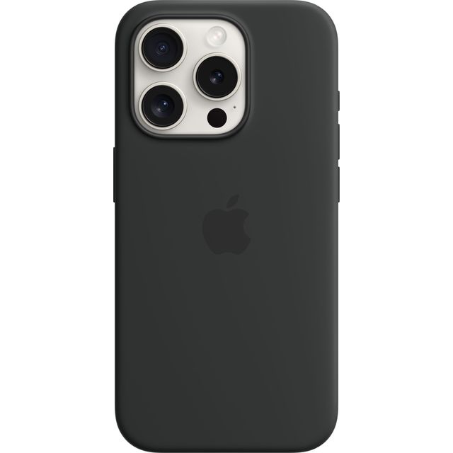 Apple Silicone Case with MagSafe for iPhone 15 Pro - Black