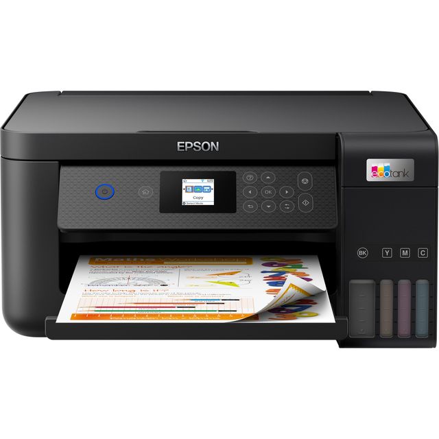 Epson EcoTank ET-2850 Print/Scan/Copy Wi-Fi Printer, Black & EcoTank 102 Black Genuine Ink Bottle