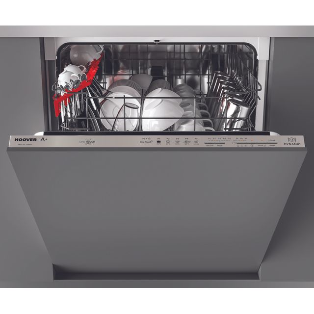 Hoover H-DISH 300 HDI1LO38SA Fully Integrated Standard Dishwasher – Silver Control Panel with Fixed Door Fixing Kit – F Rated