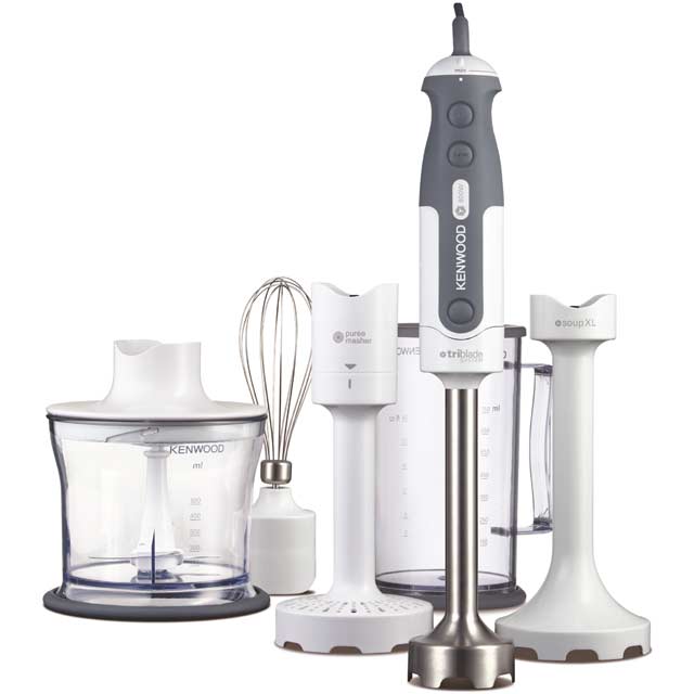 Kenwood Tri-Blade Pro HDP406WH Hand Blender with 4 Accessories - White