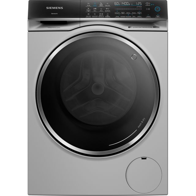 Siemens IQ-700 i-Dos WN54C2ATGB Wifi Connected 10.5Kg / 6Kg Washer Dryer with 1400 rpm - Silver - D Rated Wash&Dry