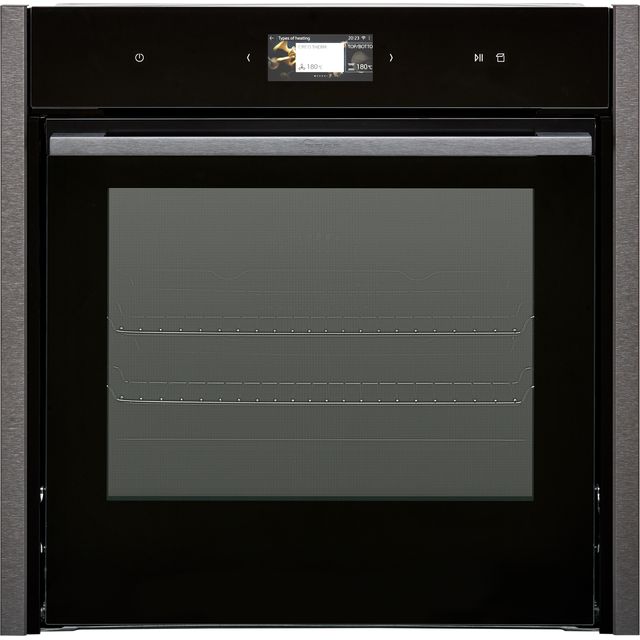 NEFF N90 Slide & Hide® B64VS71G0B Wifi Connected Built In Electric Single Oven and Pyrolytic Cleaning - Graphite - A+ Rated