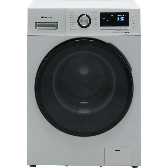 Hisense WFBL7014VS 7Kg Washing Machine with 1400 rpm - Silver - A+++ Rated - WFBL7014VS_SI - 1