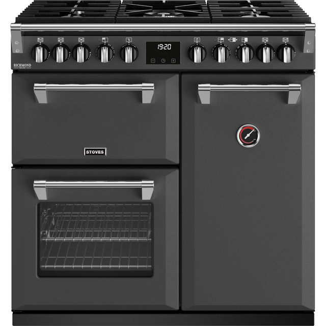 Stoves Richmond Deluxe ST DX RICH D900DF AGR Dual Fuel Range Cooker – Anthracite – A Rated