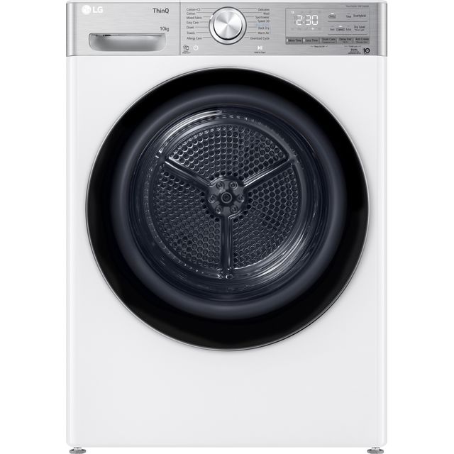 LG Dual Dry™ FDV1110W Wifi Connected 10Kg Heat Pump Tumble Dryer – White – A+++ Rated