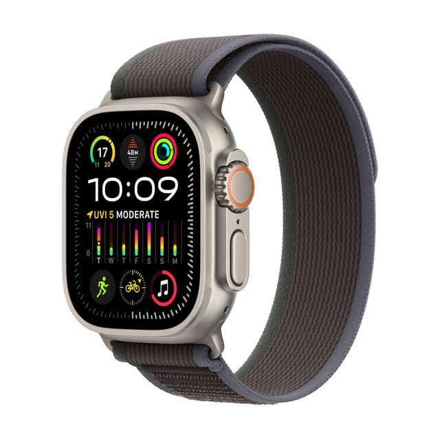 Apple Watch Ultra 2, 49mm, Titanium Case, GPS + Cellular [2023] - Blue/Black Trail Loop - M/L
