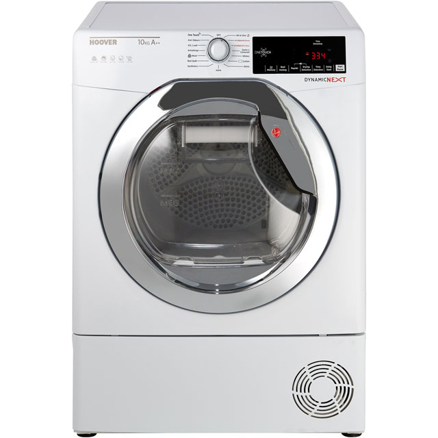 Hoover Dynamic Next DXHY10A2TCE 10Kg Heat Pump Tumble Dryer - White / Chrome - A++ Rated