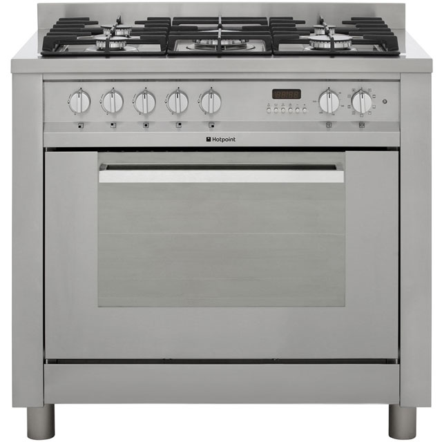 Hotpoint EG900XS 90cm Dual Fuel Range Cooker Stainless Steel Effect