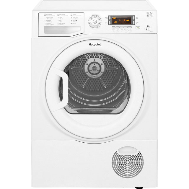 hotpoint free standing condenser tumble dryer in white