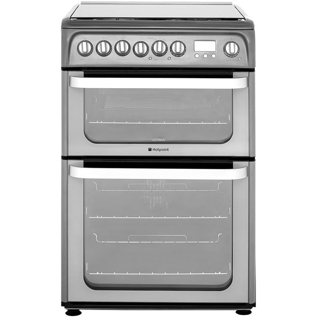 Hotpoint Ultima HUD61GS 60cm Dual Fuel Cooker - Graphite - A/A Rated
