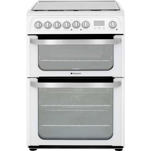 Hotpoint Ultima HUD61PS 60cm Dual Fuel Cooker - White - A/A Rated