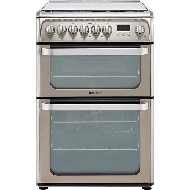 Hotpoint Ultima HUD61XS 60cm Dual Fuel Cooker - Stainless Steel - A/A Rated