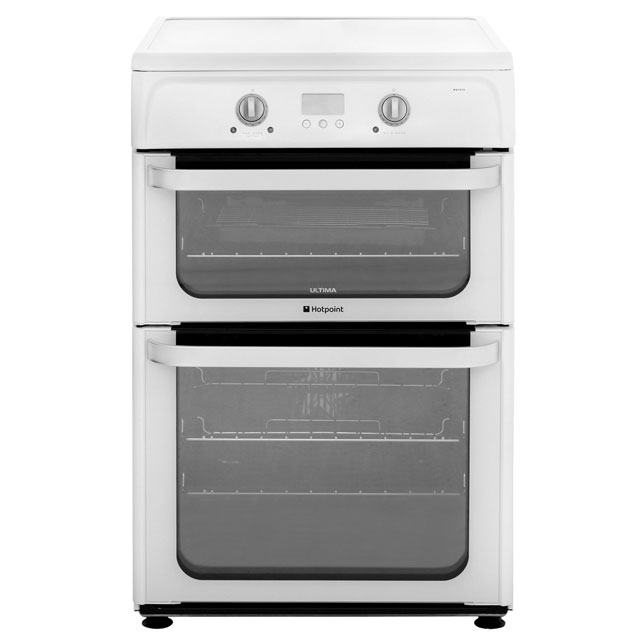Hotpoint Ultima HUI612P 60cm Electric Cooker with Induction Hob - White - A/A Rated