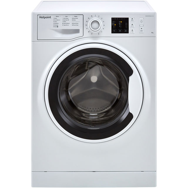 Hotpoint NM10944WWUK 9Kg Washing Machine with 1400 rpm - White - A+++ Rated - NM10944WWUK_WH - 1