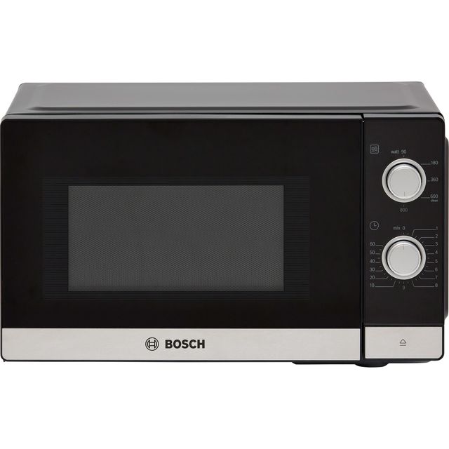 Bosch Series 2 FFL020MS2B 26cm tall, 44cm wide, Freestanding Compact Microwave - Black / Stainless Steel