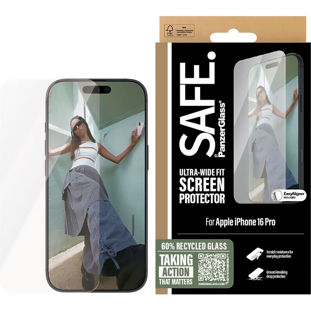 SAFE. by PanzerGlass Screen Protector for iPhone 16 Pro - Transparent