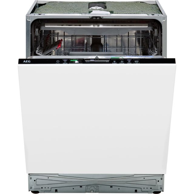 AEG 7000 Glasscare FSE74747P Fully Integrated Standard Dishwasher - Black Control Panel with Sliding Door Fixing Kit - C Rated
