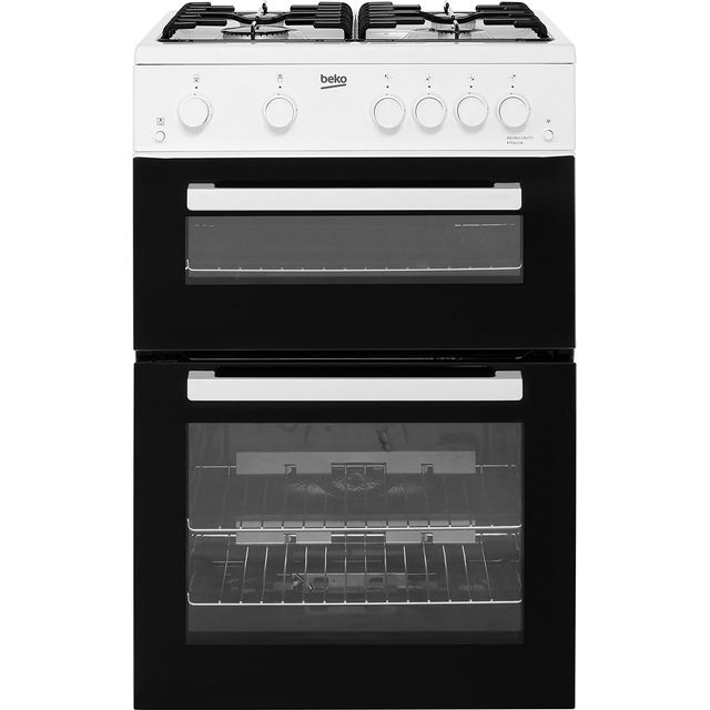 Beko KTG611W 60cm Freestanding Gas Cooker with Full Width Gas Grill - White - A+ Rated