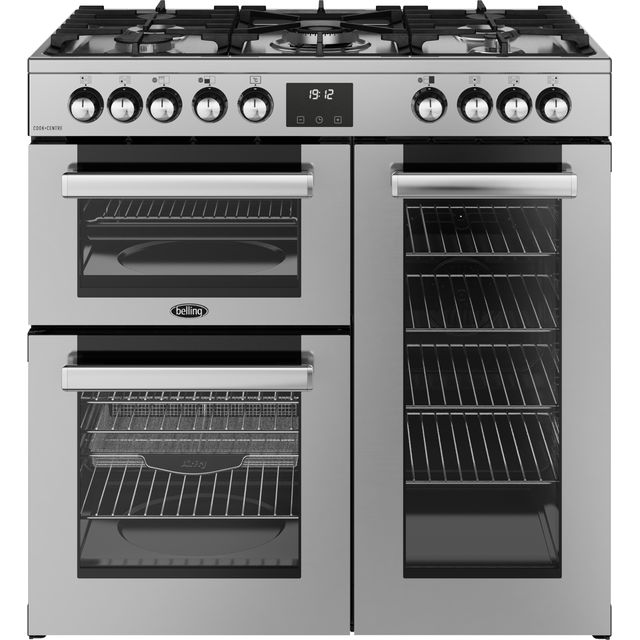 Belling CookCentre 90DF 90cm Dual Fuel Range Cooker - Stainless Steel - A/A Rated