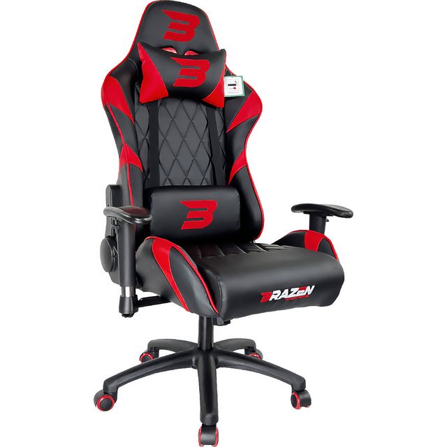 BraZen Venom Elite Esports RGB PC Gaming Chair - Black / Red