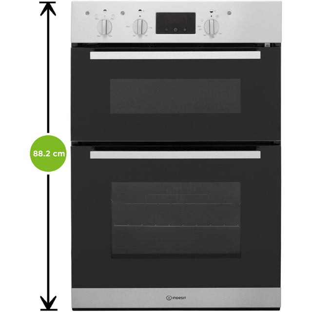 Indesit Aria IDD6340BL Built In Double Oven - Black - IDD6340BL_BK - 2
