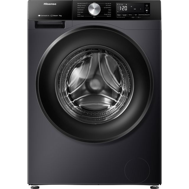 Hisense 3S Series WF3S9043BB3 9kg WiFi Connected Washing Machine with 1400 rpm - Black - A Rated