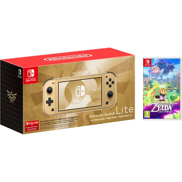 Nintendo Switch Lite 32GB with Hyrule Edition + The Legend of Zelda: Echoes of Wisdom - Gold