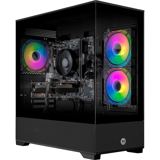 3XS Core 6500XT RGB Gaming Tower - AMD Radeon RX 6500 XT, AMD Ryzen 5, 480GB SSD - Black