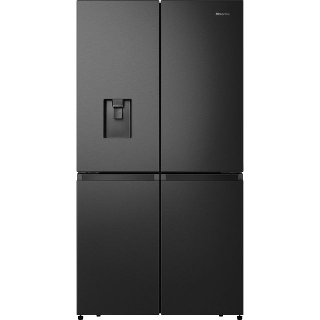 Hisense RQ758N4SWFE Wifi Connected Total No Frost American Fridge Freezer - Black Stainless Steel - E Rated