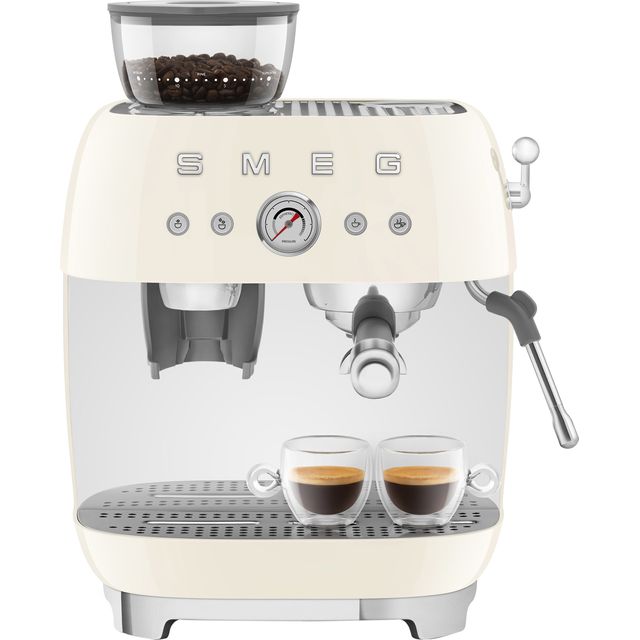 Smeg 50's Style EGF03CRUK Espresso Coffee Machine - Cream