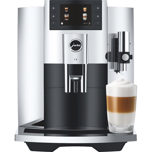 Jura E8 15581 Bean to Cup Coffee Machine - Chrome